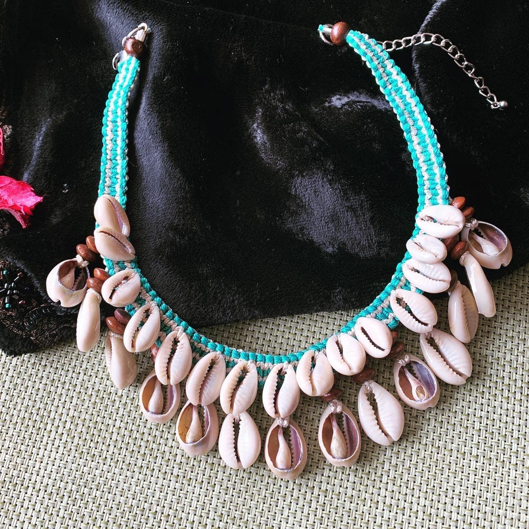 Shells Turquoise Necklace - SHIVKA