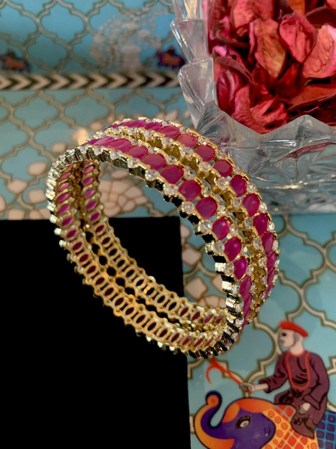 Ruby AD Bangles-set of 2 - SHIVKA