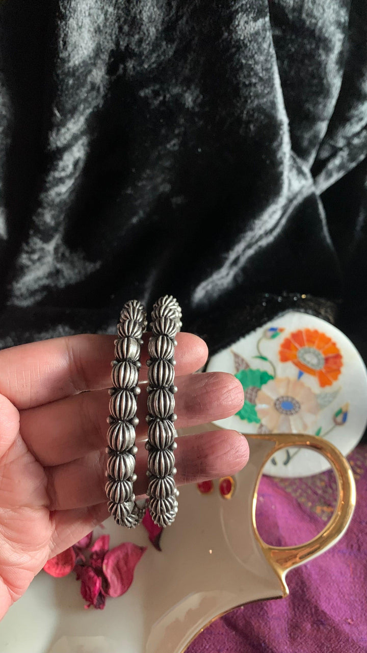 Tribal Dholki Bangles -Set of 2 - SHIVKA