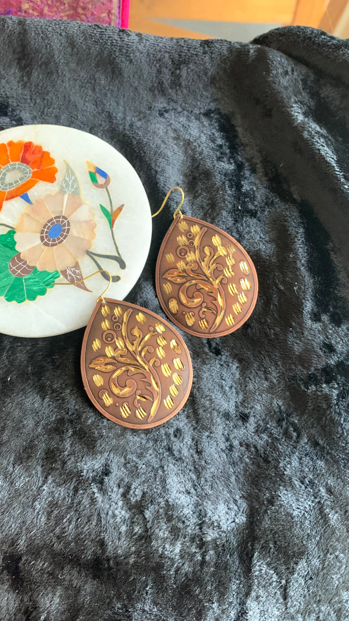 Antique Carved Earrings