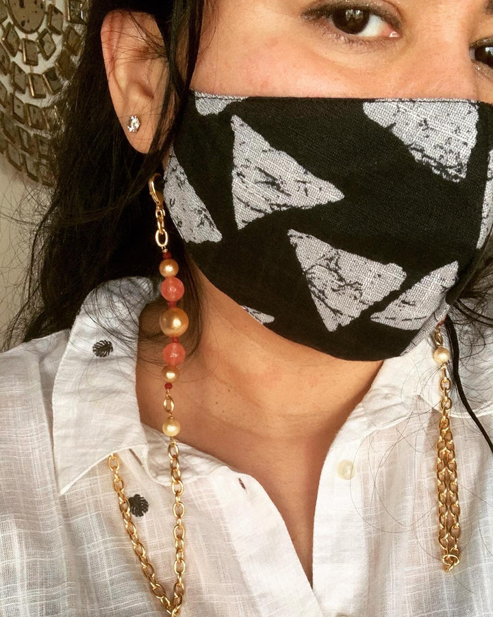 Stylish Natural Beads Mask chain - SHIVKA