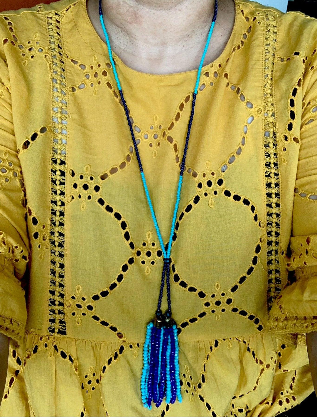 Style Tasseled Long Necklace - SHIVKA