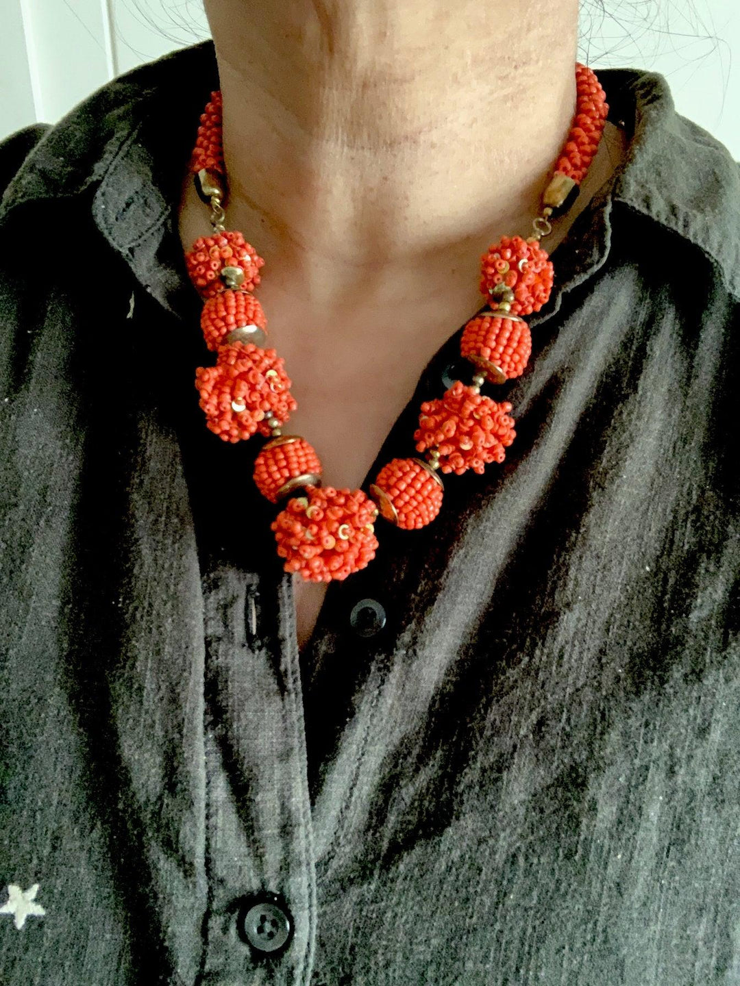 Marigold Beaded Necklace - SHIVKA
