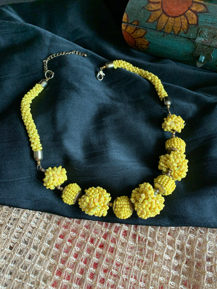 Marigold Beaded Necklace - SHIVKA