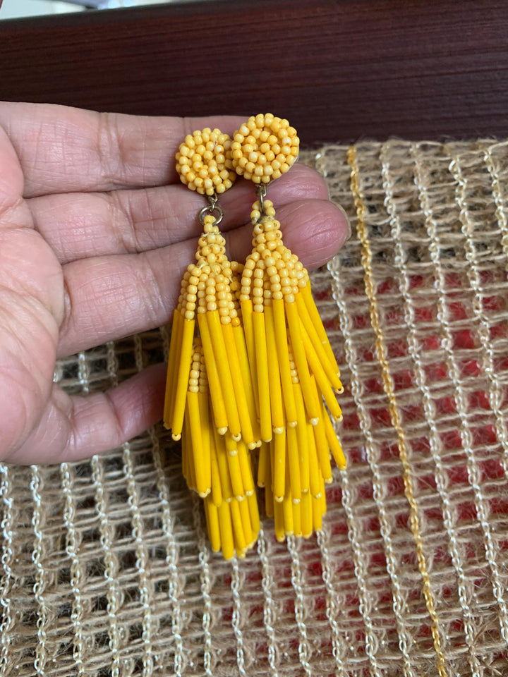 Tasseled Beaded Earrings - SHIVKA