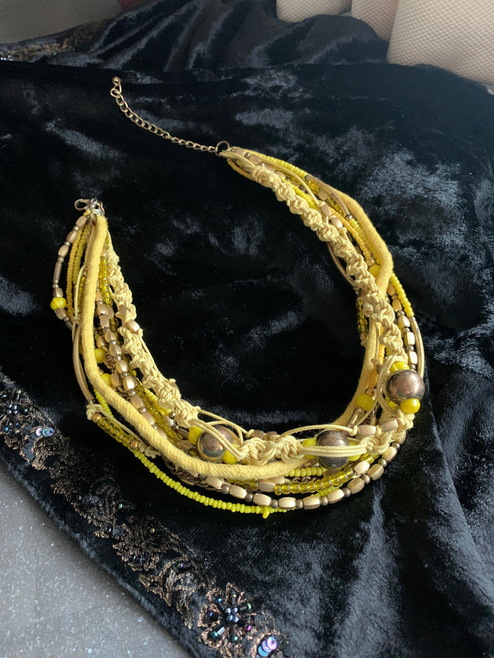 Statement Beaded Necklace - SHIVKA