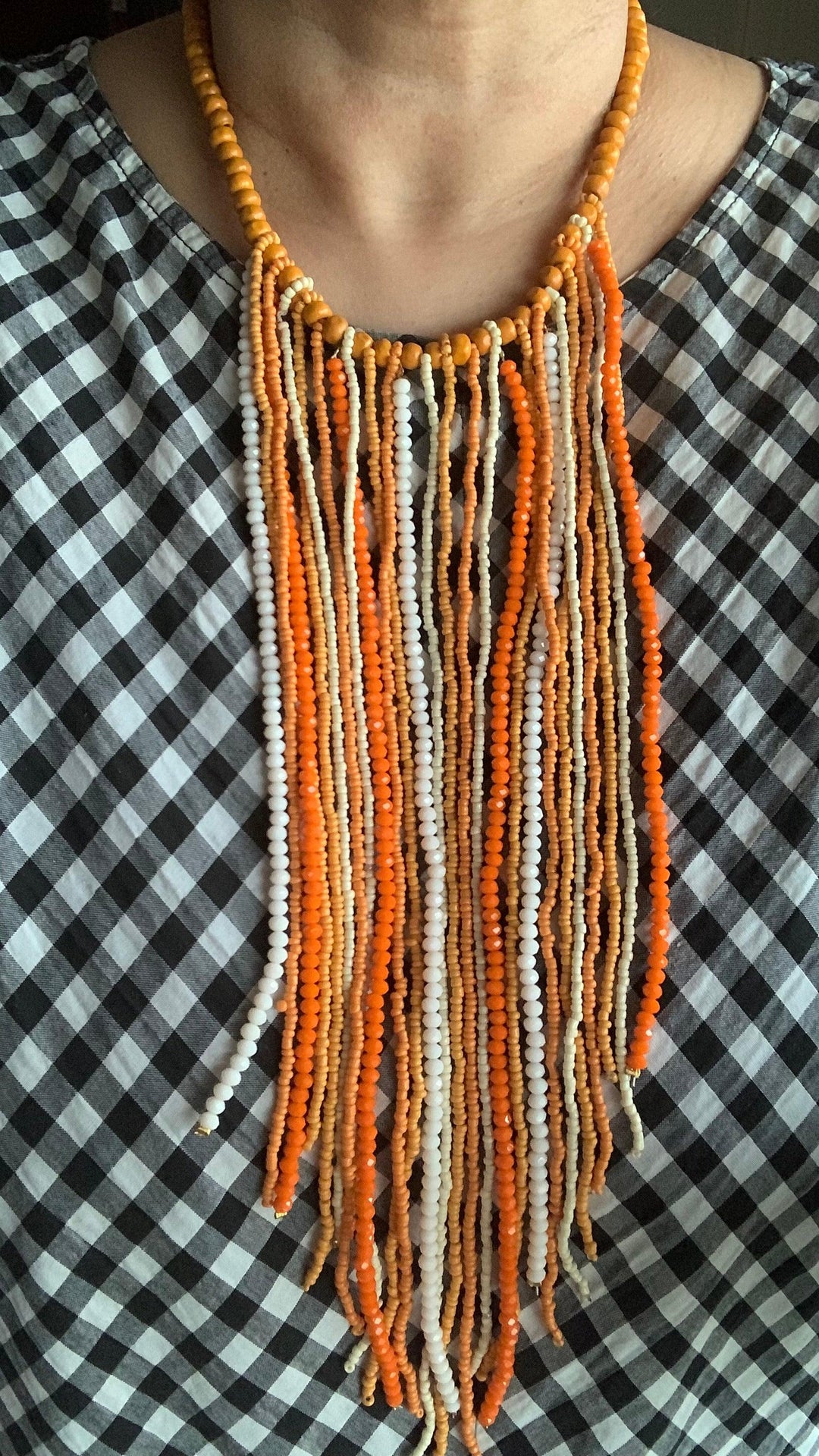 Multi Tasseled Statement Necklace - SHIVKA