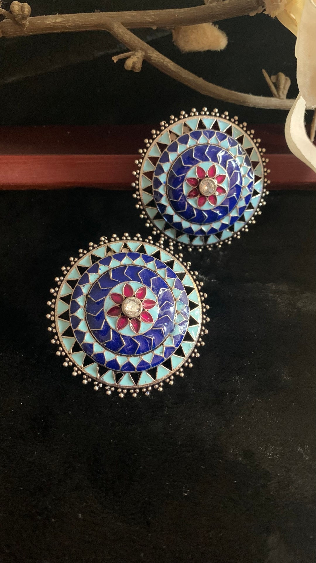 Enamelled Oversized Studs