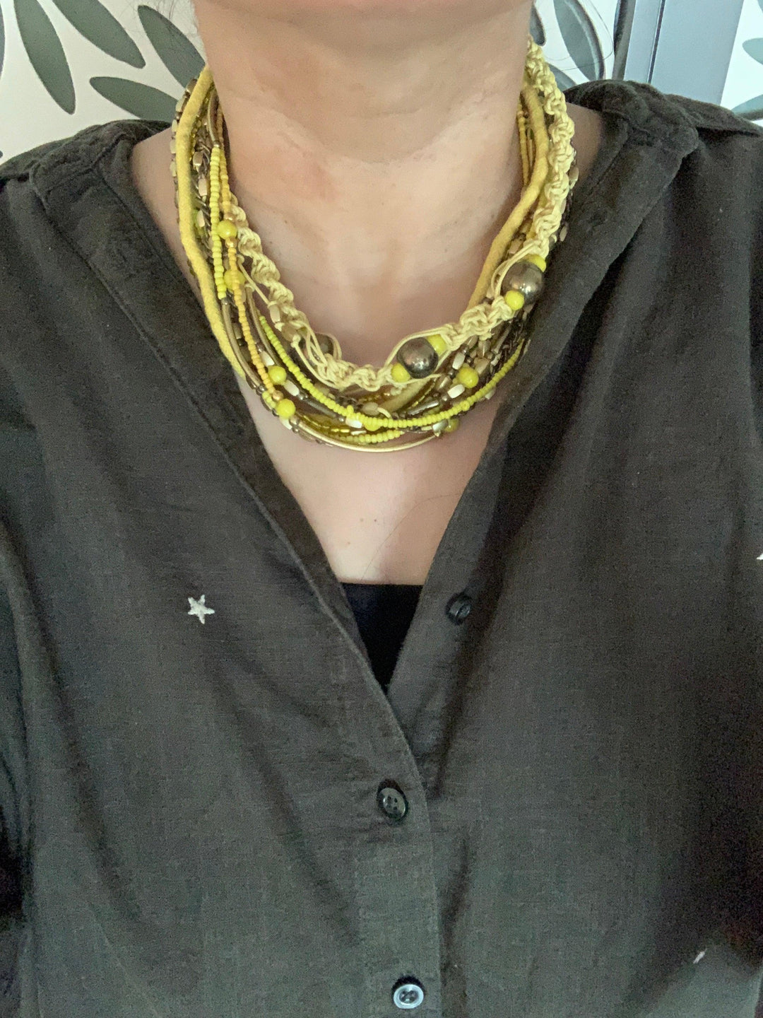 Statement Beaded Necklace - SHIVKA