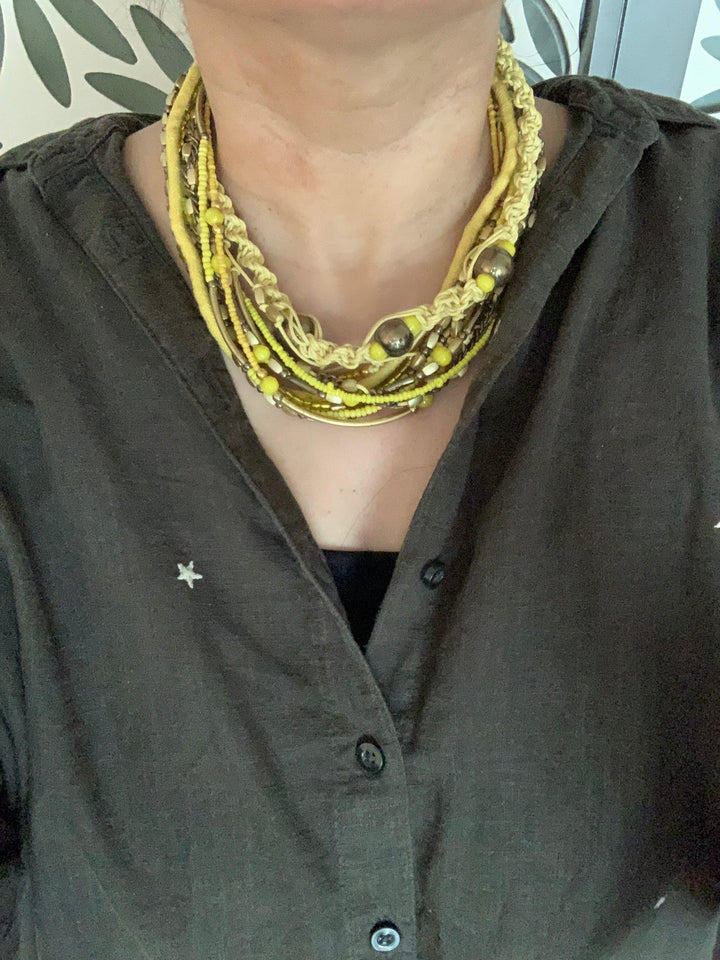 Statement Beaded Necklace - SHIVKA