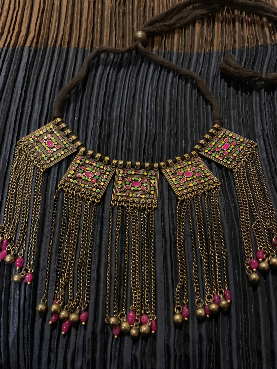 Tribal Necklace with Danglers - SHIVKA