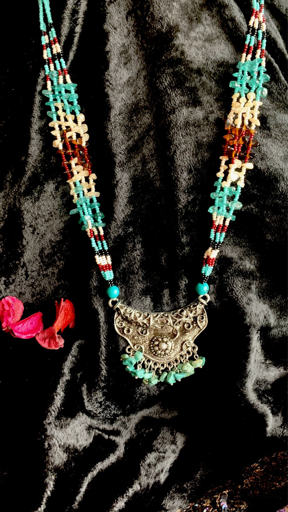 Antique Pendant Long Necklace