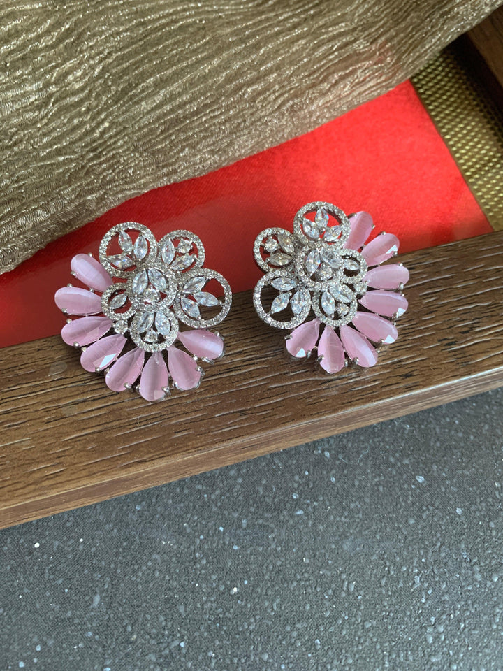 Pink CZ Studs - SHIVKA
