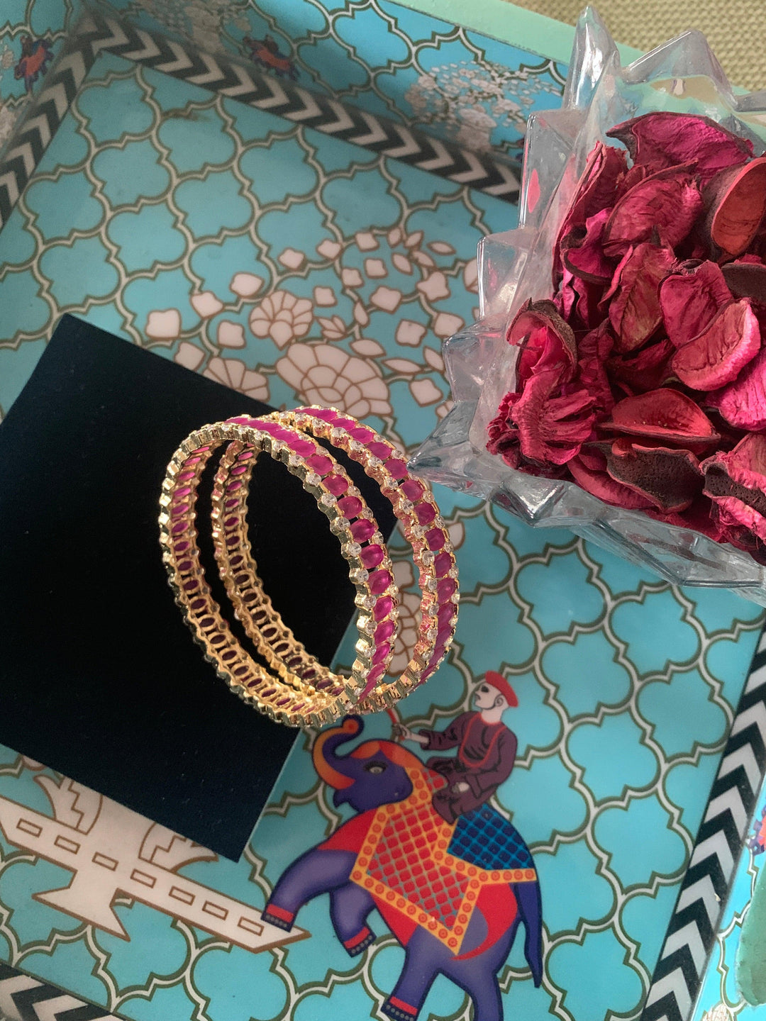 Ruby AD Bangles-set of 2 - SHIVKA