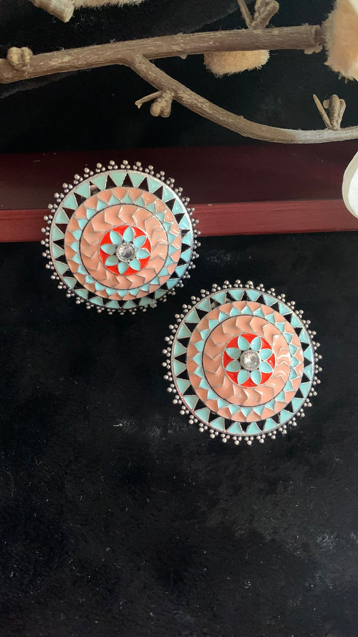 Enamelled Oversized Studs