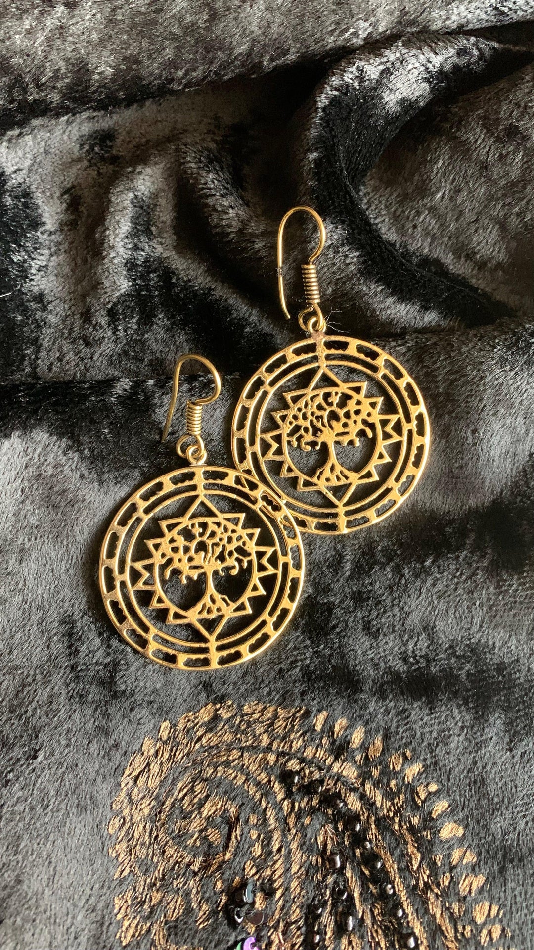 Tree Of Life Hoop Danglers - SHIVKA