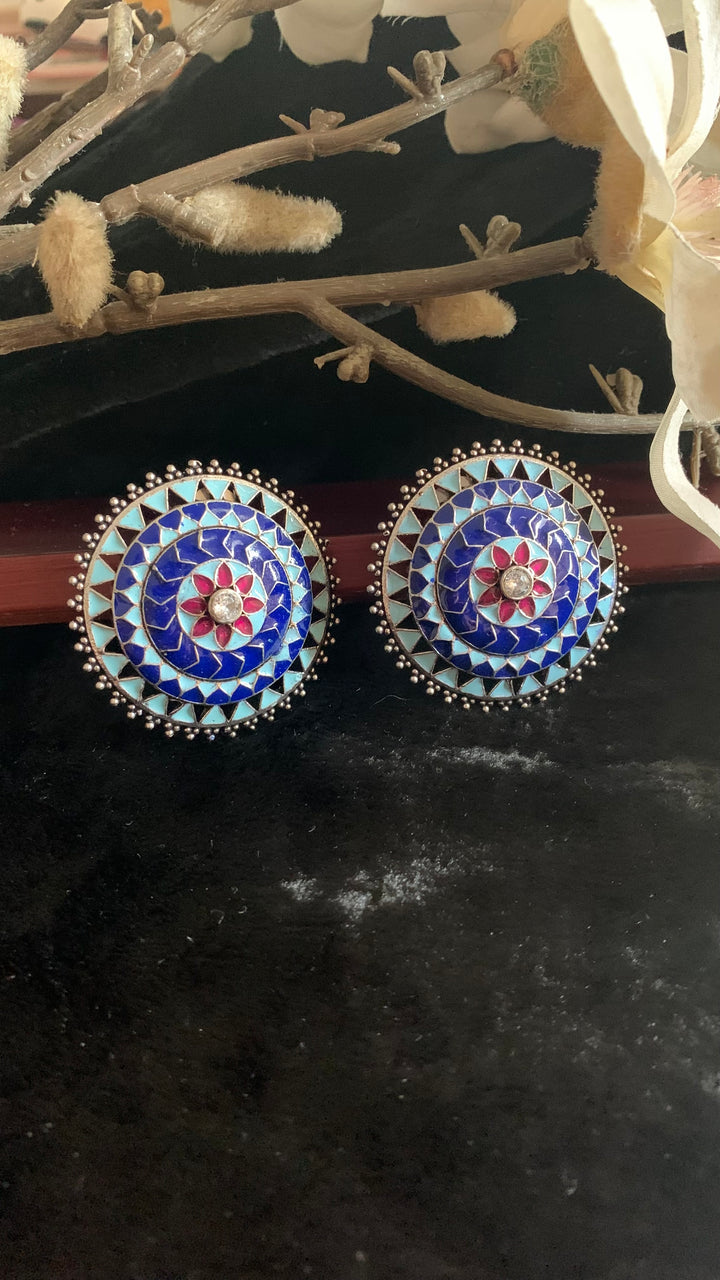 Enamelled Oversized Studs