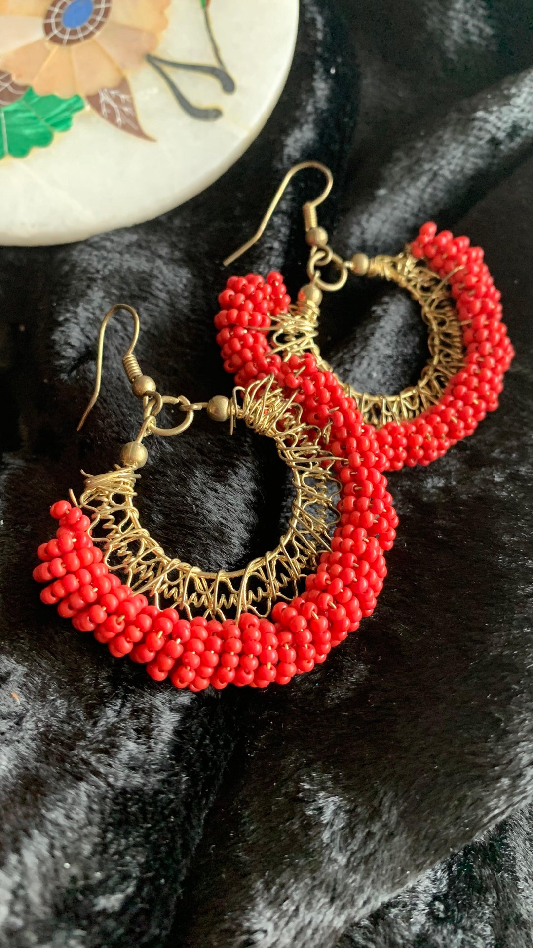 Wired Beaded Danglers - SHIVKA