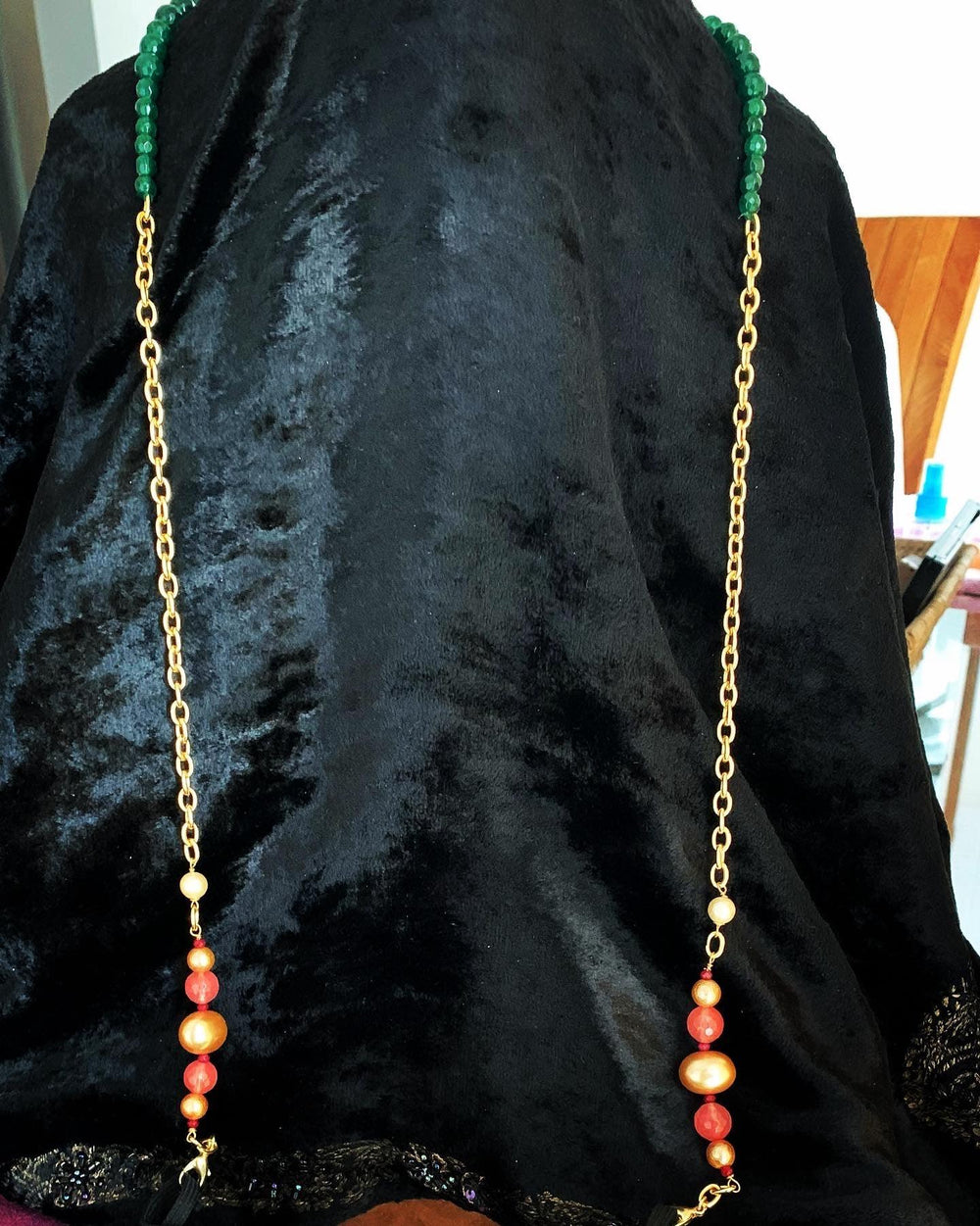 Stylish Natural Beads Mask chain - SHIVKA