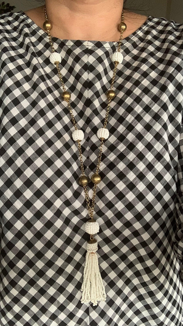 Tasseled Long Necklace - SHIVKA