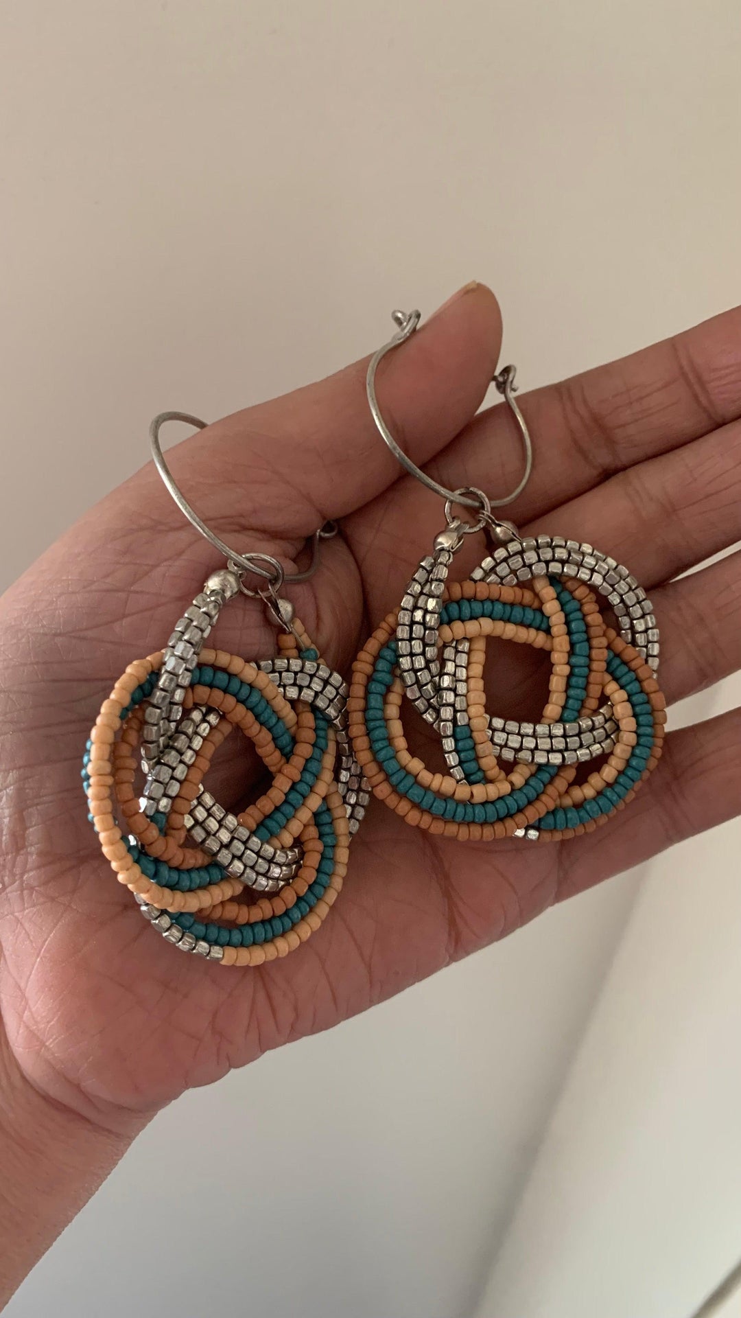 Gorgeous Beaded Hoop Danglers - SHIVKA