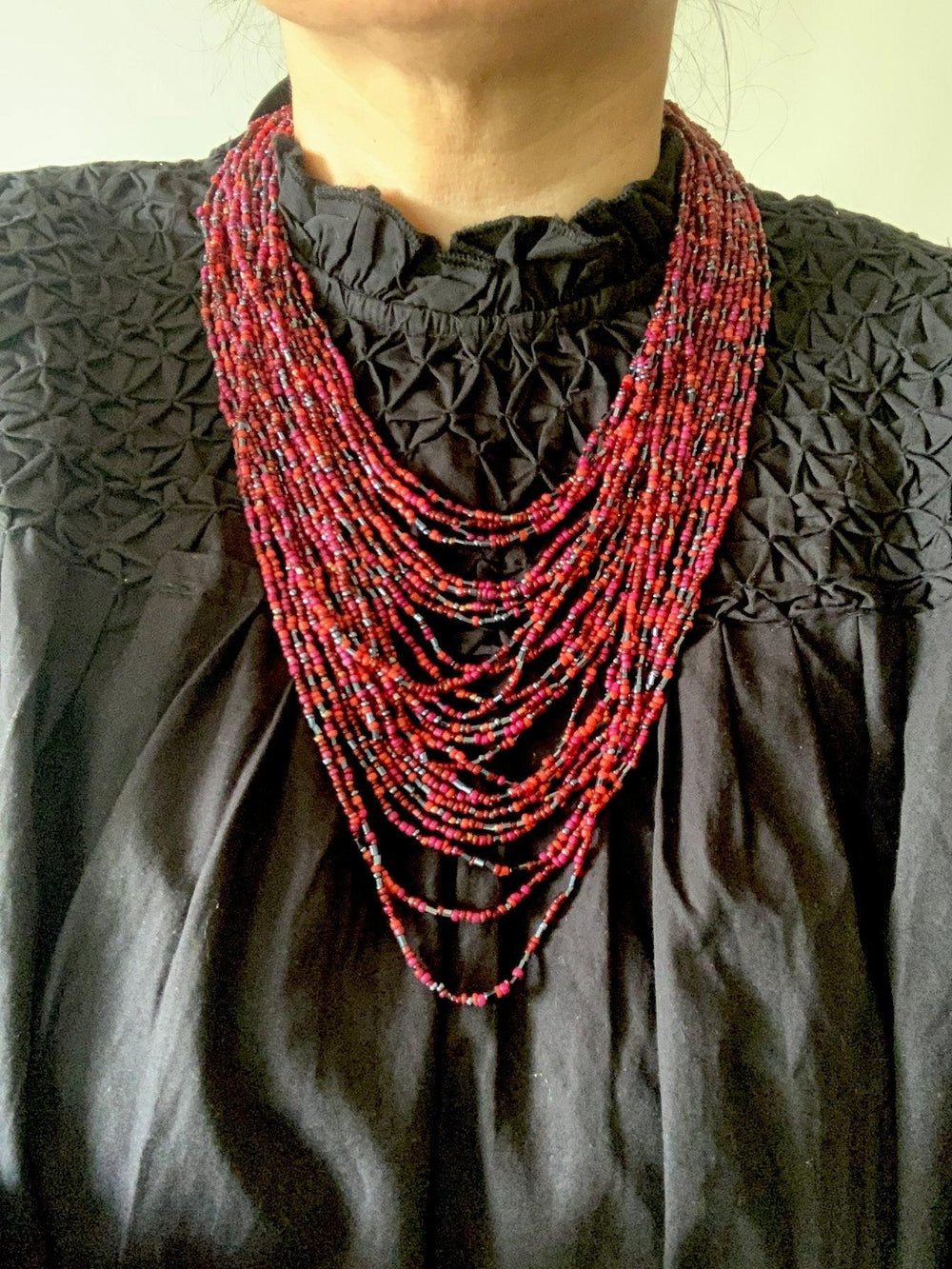 Statement Beaded Necklace - SHIVKA